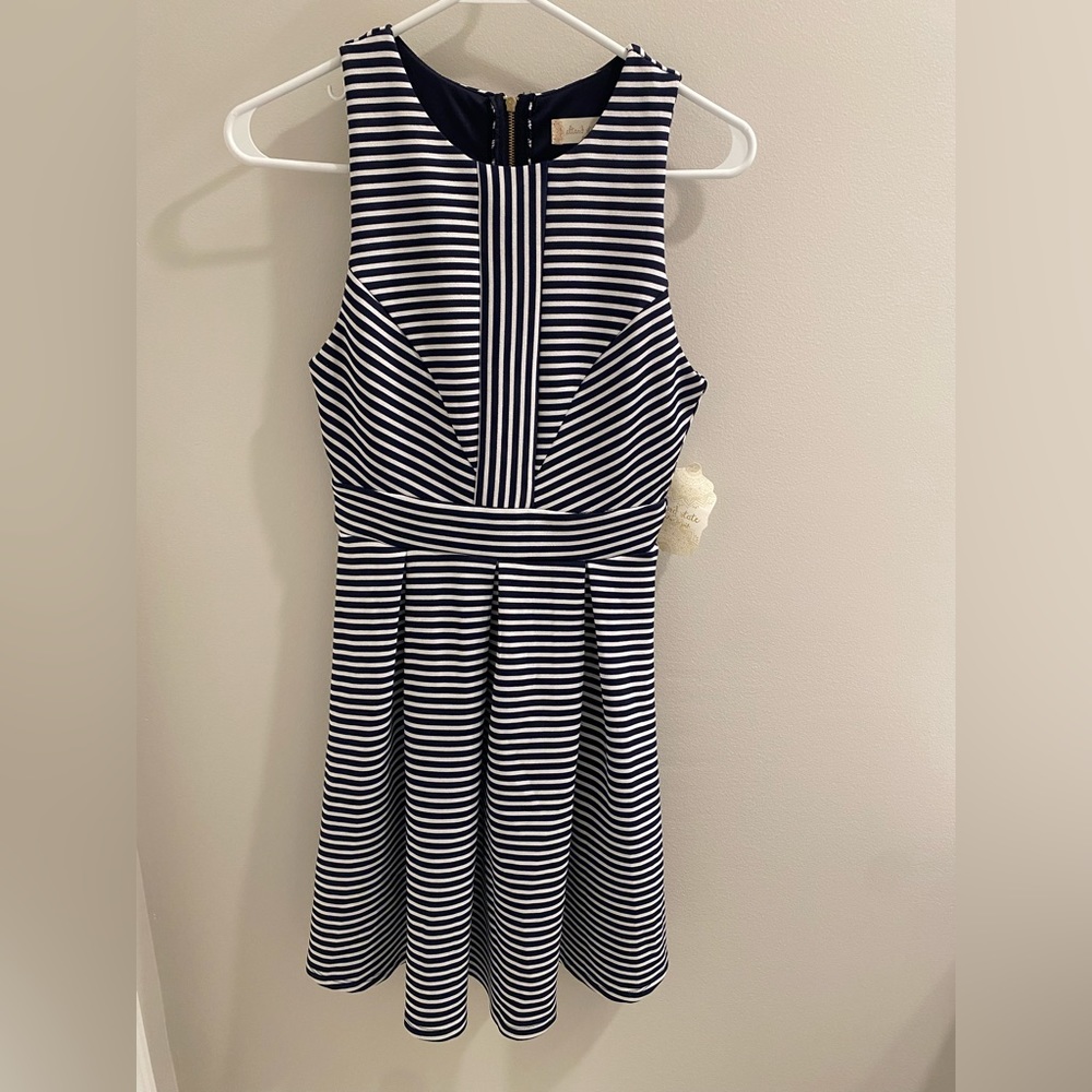 Altar’d State Blue and White Stripe dress. Size Small